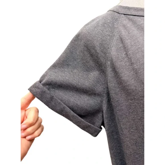 Brunello Cucinelli Monili Bead Cotton Stretch T-Shirt Dress Gray Made In Italy - Picture 13 of 13